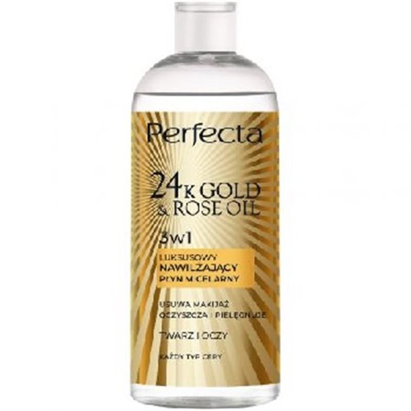 Perfecta Gold 24K Gold & Rose Oil luksusowy płyn micelarny każdy typ cery 400ml