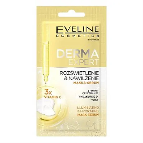 Eveline Derma Expert maska serum rozświetlenie & nawilżenie