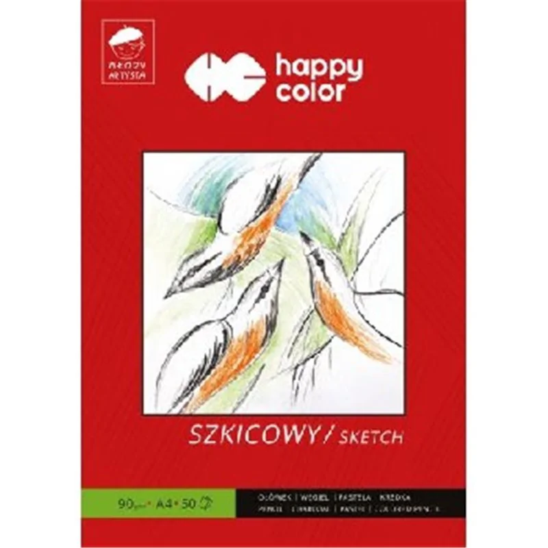 Happy Color blok szkicowy młody artysta A4 50 arkuszy 90g