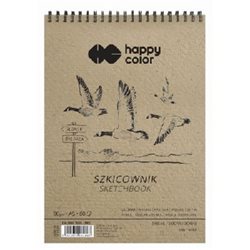 Happy Color szkicownik na spiraly ptaki a5 biały 80 arkuszy 90g