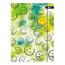 Happy Color teczka kartonowa z gumką smile zielona 24x31cm
