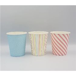 Kubek papierowy pastele 250ml 50szt