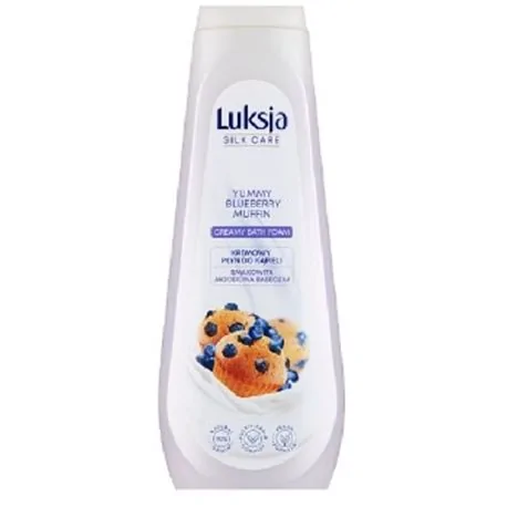 Luksja Silk Care Kremowy płyn do kąpieli Smakowita Jagodowa Babeczka 900 ml