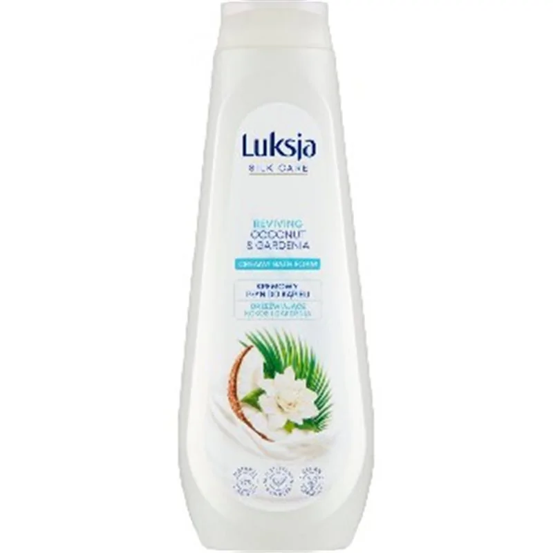 Luksja Silk Care Kremowy płyn do kąpieli Orzeźwiające Kokos i Gardenia 900 ml