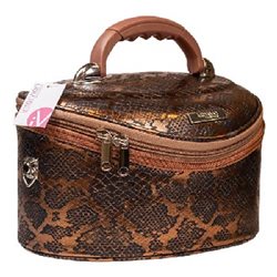 Inter-vion Metalic Snake kuferek kosmetyczny owalny M