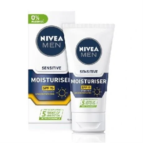 Nivea Men Sensitive ochronny krem nawilżający do twarzy SPF15 75ml