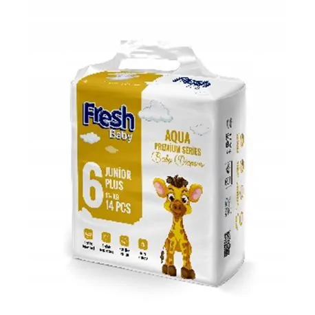 Pieluchy Fresh Baby Aqua Premium 6 Junior Plus 15+ kg 14szt