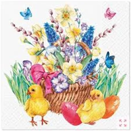 Paw Wielkanoc Serwetki Easter Bouquet TL124900 33x33cm