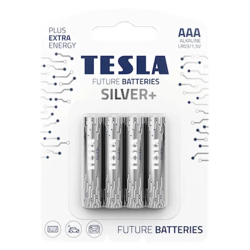 Tesla bateria silver+ LR03 AAA 4szt