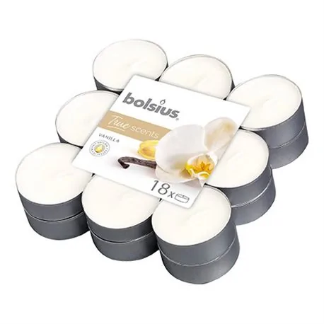 Bolsius podgrzewacze zapachowe 4h 18szt. True Scents Wanilia