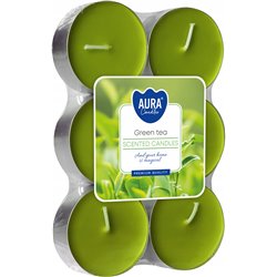 Bispol podgrzewacz tealight zapachowy maxi 6 sztuk p35-83 Zielona Herbata