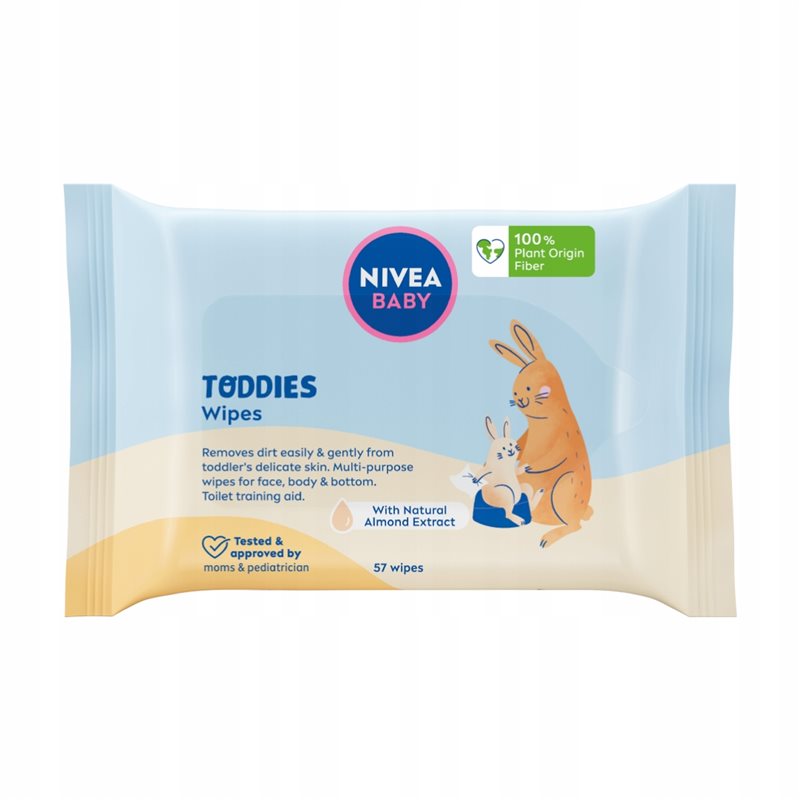 Nivea Baby chusteczki biodegradowalne Toddies single 