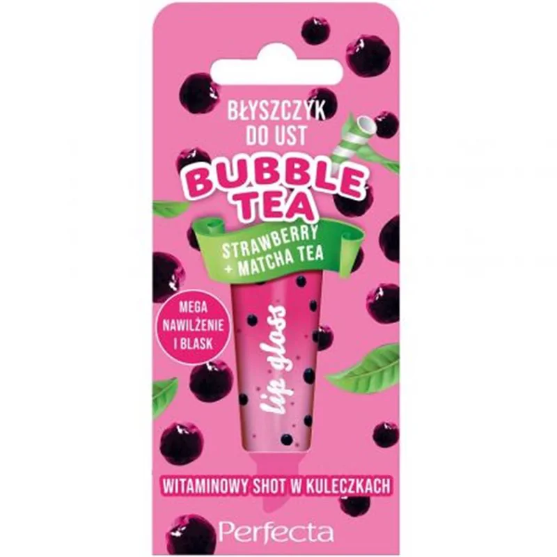 Perfecta pielęgnacja ust błyszczyk Bubble Tea Stawberry + Matcha Tea