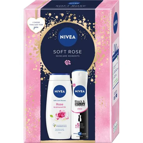 Nivea Woman Soft Rose Zestaw Żel Pod Prysznic + Dezodorant 