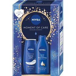 Nivea Woman Zestaw Moment Of Care Żel Pod Prysznic + Mleczko do Ciała