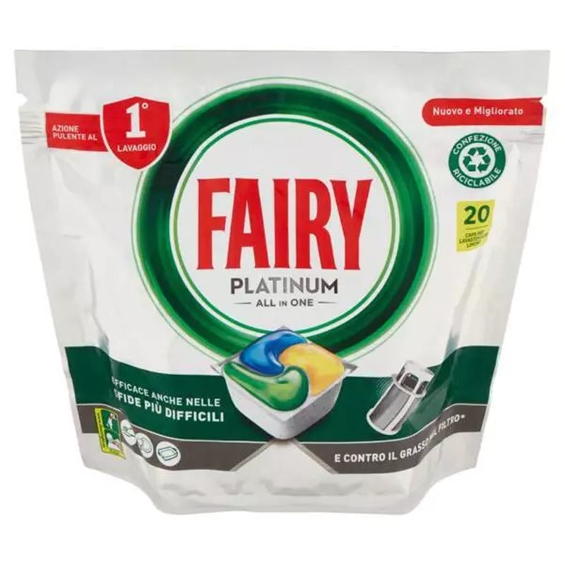 Fairy tabletki do zmywarek All in One Platinum Plus Lemon 20szt