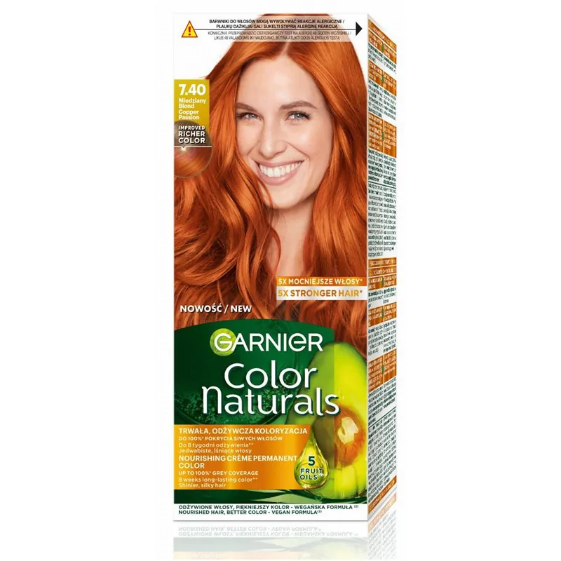 Garnier Color Naturals Creme Farba do włosów 7.40+ Miedziany Blond