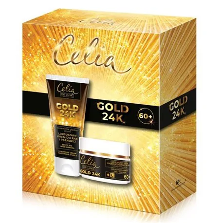 CELIA GOLD 24K Zestaw Pielęgnacyjny 60+ Krem do Rąk + Krem do Twarzy