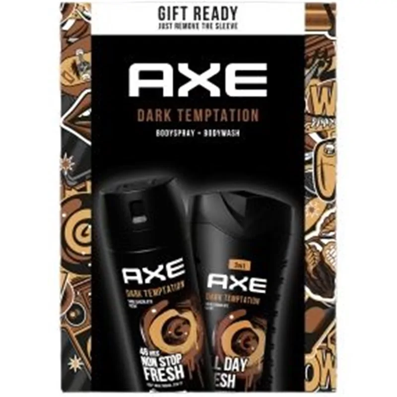 AXE DARK TEMPTATION Zestaw Męski Dezodorant+Żel Pod Prysznic