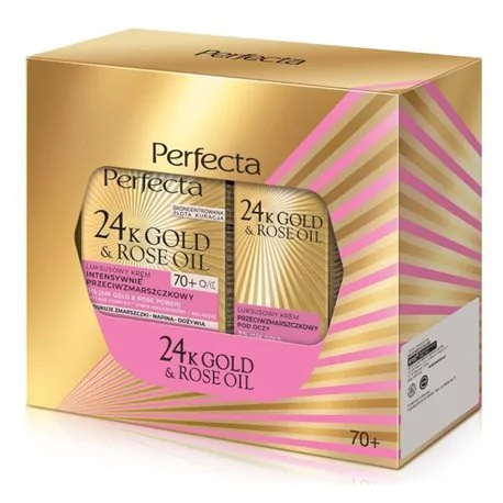 PERFECTA 24K GOLD & ROSE Zestaw dla Kobiet 70+ Krem pod Oczy + Krem 