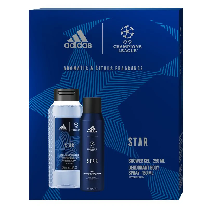 ADIDAS MEN UEFA 10 Zestaw Dezodorant + ŻEL