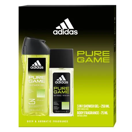 ADIDAS PURE GAME Zestaw Męski Żel + Perfum