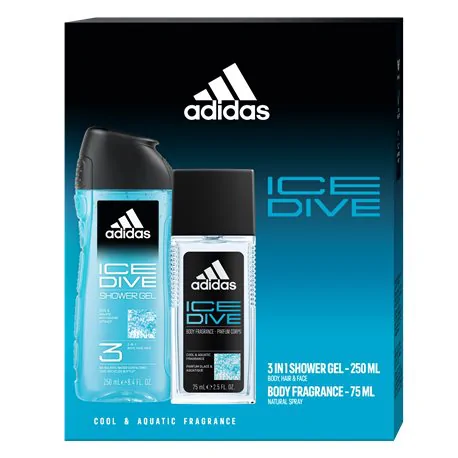 ADIDAS ICE DIVE Zestaw dla Mężczyzn Żel Pod Prysznic + Perfum