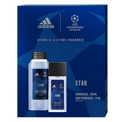 ADIDAS MEN UEFA 10 Zestaw Żel + Perfum