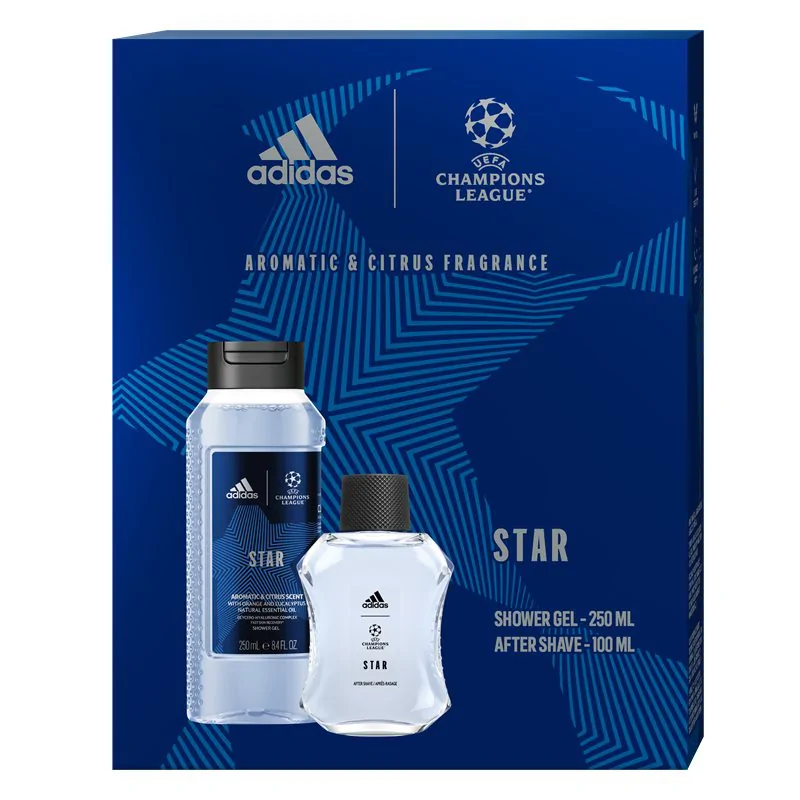 ADIDAS MEN UEFA 10 Zestaw Żel + Woda po Goleniu