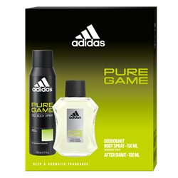 ADIDAS PURE GAME Zestaw Dezodorant + Woda po Goleniu