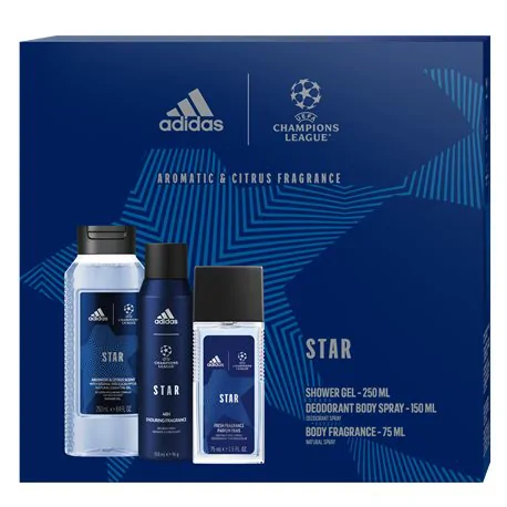 ADIDAS MEN UEFA 10 Zestaw Żel + Perfum + Dezodorant