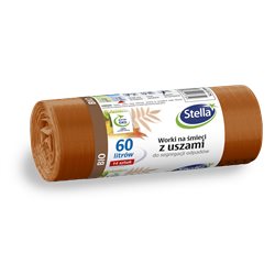 Stella worki z uszami do segregacji bio brązowe 60L 14 sztuk
