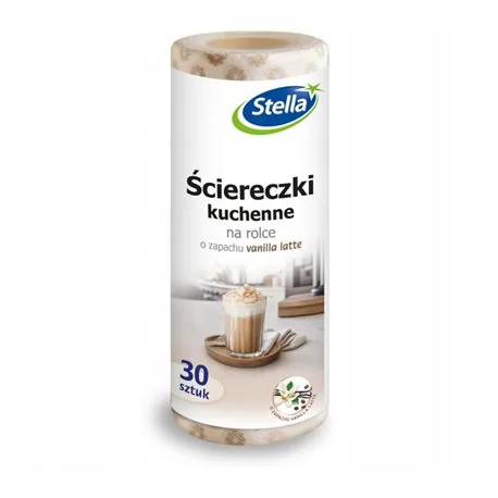 Stella ścierki kuchenne na rolce o zapachu vanilla latte 30 sztuk