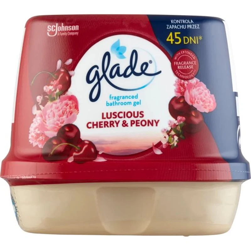 SC Johnson Glade żel zapachowy do łazienki wiśnia i piwonia 180g