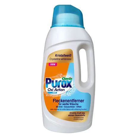 Purox odplamiacz w płynie 1,5L do białych tkanin 