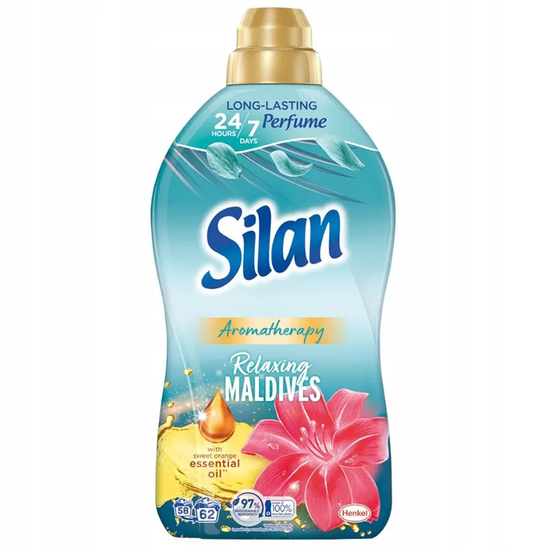 SILAN Aromatherapy Relaxing Maldives Płyn do zmiękczania tkanin 62 prania 1364 ml