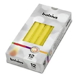 Bolsius świeca szpica 245/24 żółta12szt