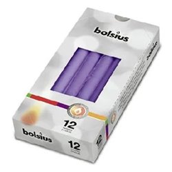 Bolsius świeca szpica 245/24 fioletowa 12szt