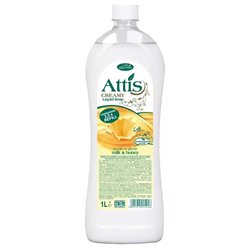 Attis mydło w płynie Creamy Mleko i Miód zapas 1l