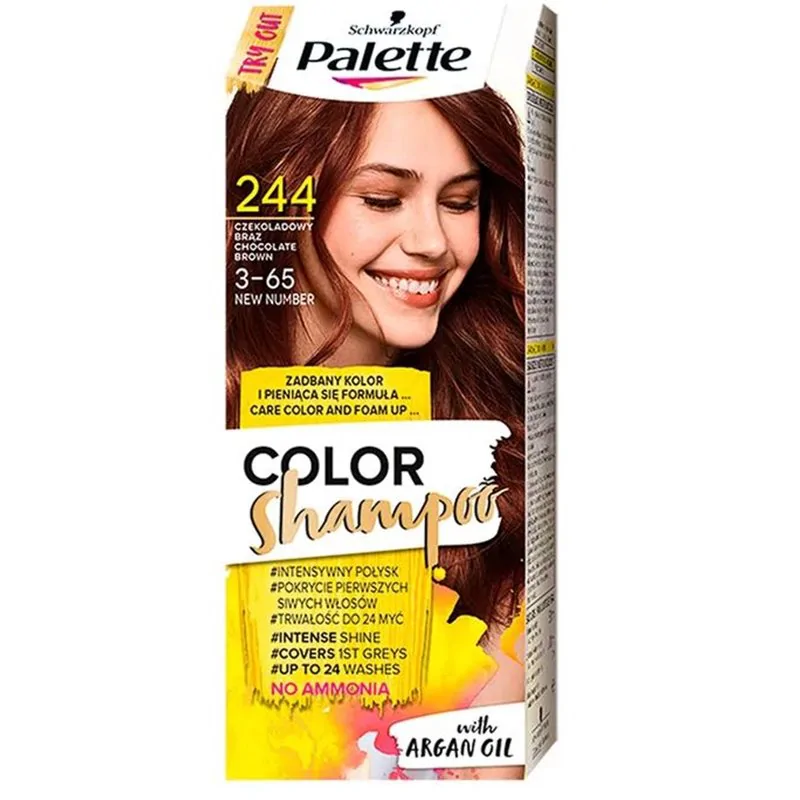 Palette Color Shampoo Szampon koloryzujący Czekoladowy Brąz 244