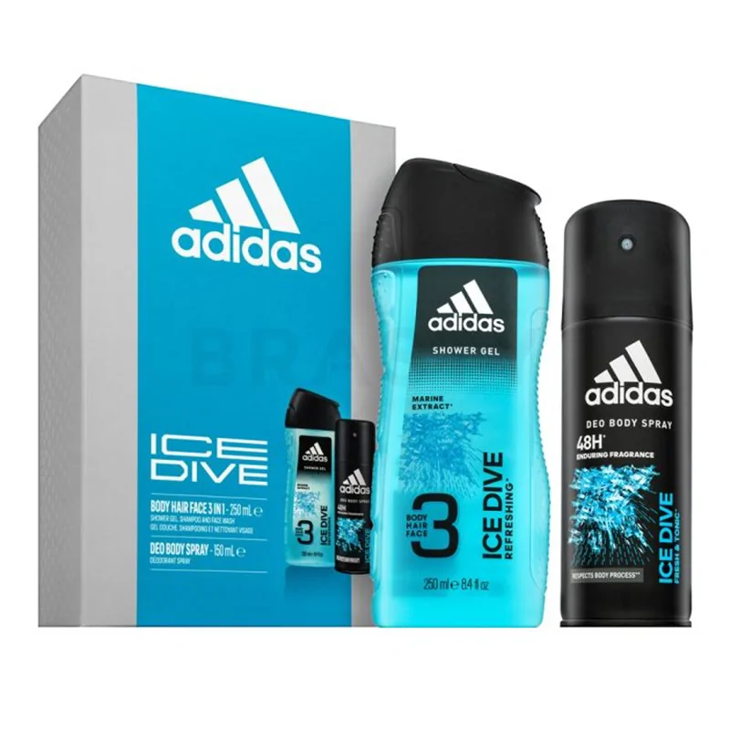 ADIDAS ICE DIVE Męski Zestaw Żel pod Prysznic + Dezodorant