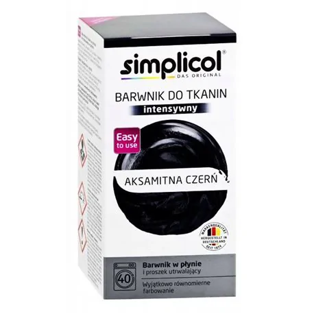 Simplicol barwnik do tkanin intensywny Aksamitna Czerń 559g