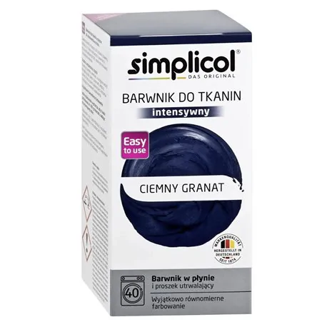 Simplicol barwnik do tkanin intensywny Ciemny Granat 559g