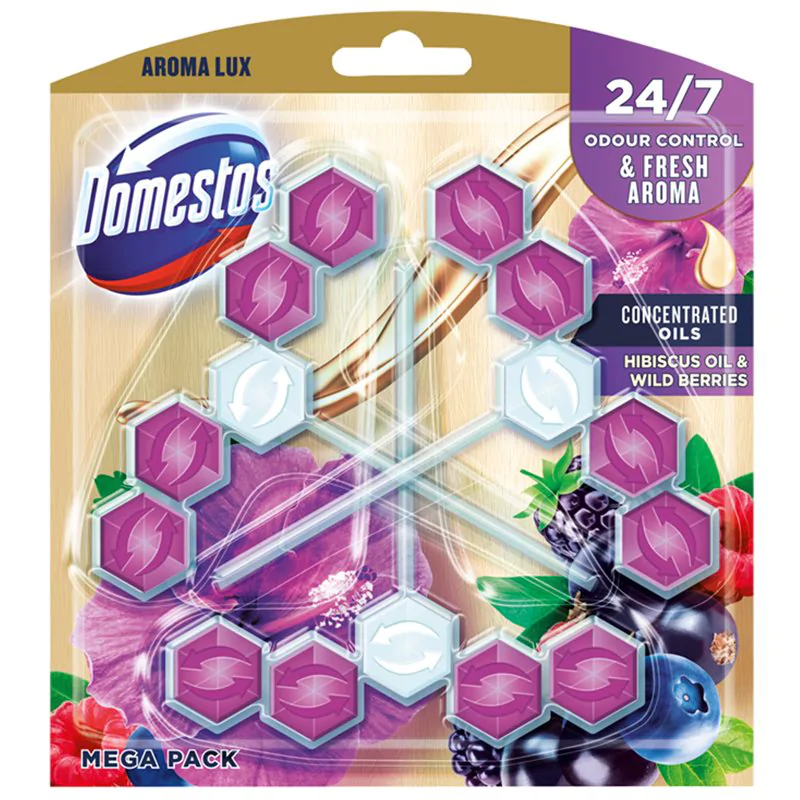 Domestos kostka WC Aroma Lux Hibiscus Oil 3szt