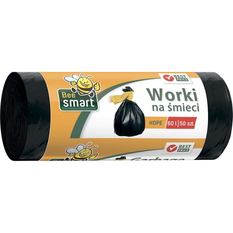 Bee Smart worki na śmieci LDPE 60l 50 szt 