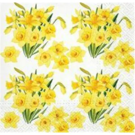 PAW serwetki Tat Lunch Daffodills Bouquets 33x33cm TL120600