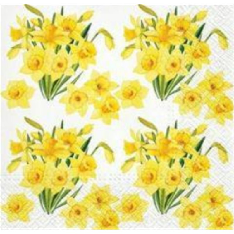 PAW serwetki Tat Lunch Daffodills Bouquets 33x33cm TL120600