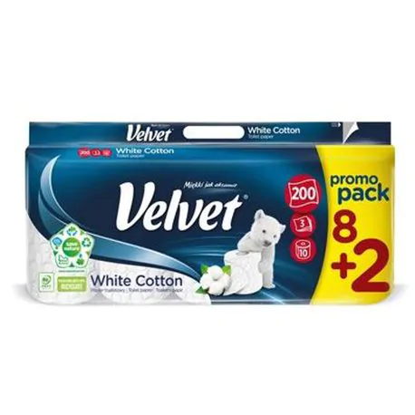 Velvet papier toaletowy Biały 10 sztuk