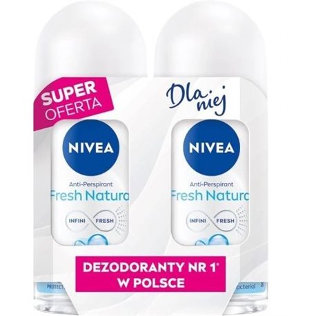 NIVEA dezodoranty w kulce Fresh Natural 2 x 50ml