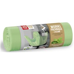 Anna Zaradna worki na śmieci z uszami zapach miętowy zielone 35l 20szt